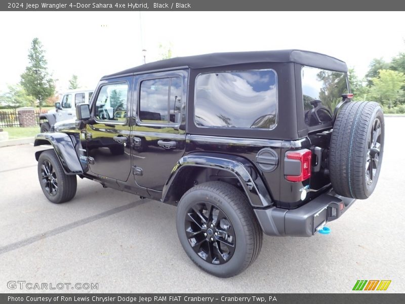 Black / Black 2024 Jeep Wrangler 4-Door Sahara 4xe Hybrid
