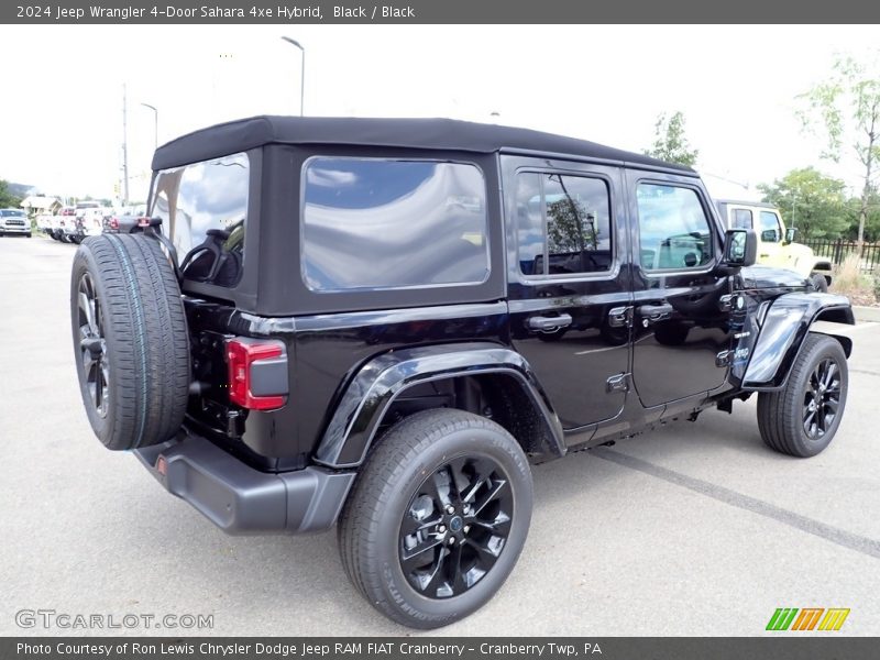 Black / Black 2024 Jeep Wrangler 4-Door Sahara 4xe Hybrid