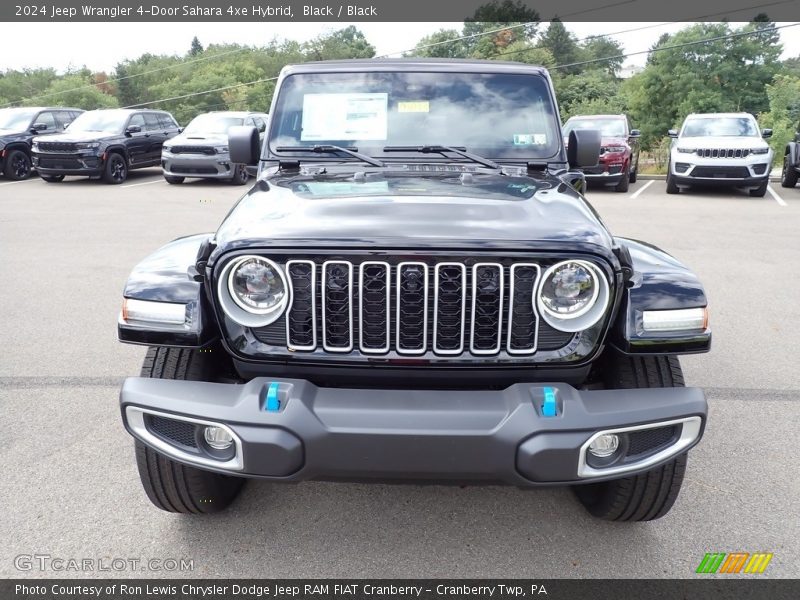 Black / Black 2024 Jeep Wrangler 4-Door Sahara 4xe Hybrid