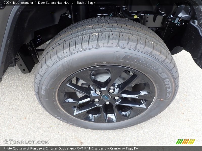 Black / Black 2024 Jeep Wrangler 4-Door Sahara 4xe Hybrid