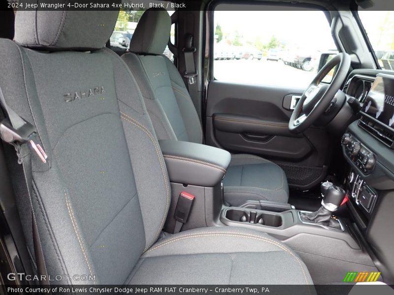 Black / Black 2024 Jeep Wrangler 4-Door Sahara 4xe Hybrid