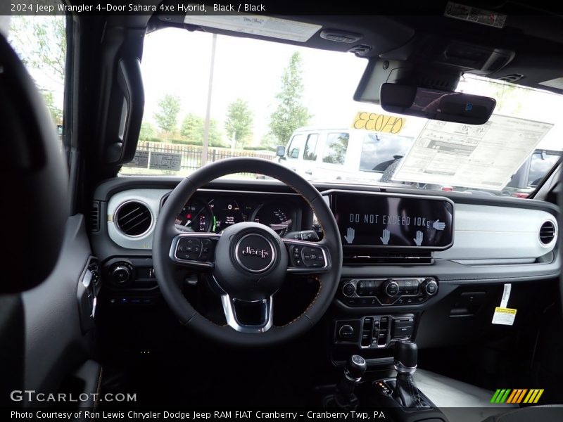 Black / Black 2024 Jeep Wrangler 4-Door Sahara 4xe Hybrid