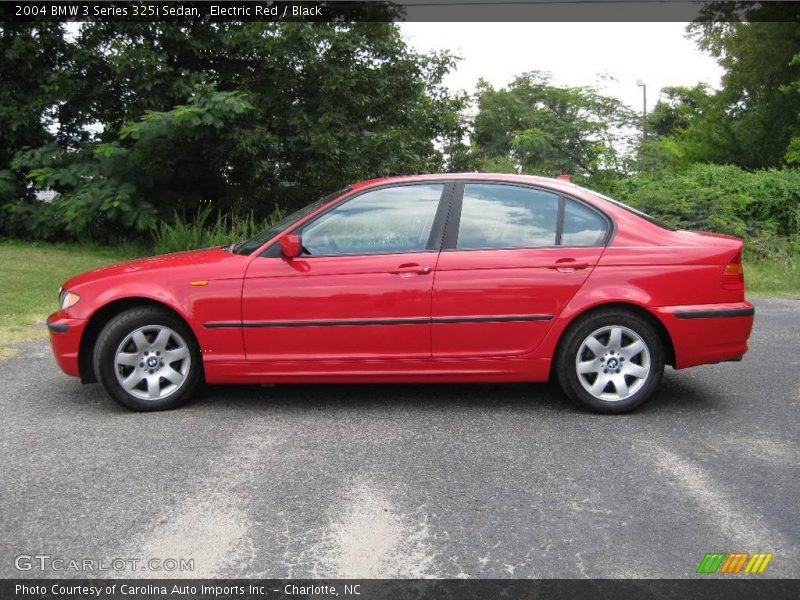 Electric Red / Black 2004 BMW 3 Series 325i Sedan