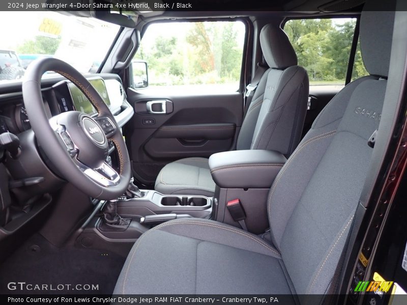 Black / Black 2024 Jeep Wrangler 4-Door Sahara 4xe Hybrid