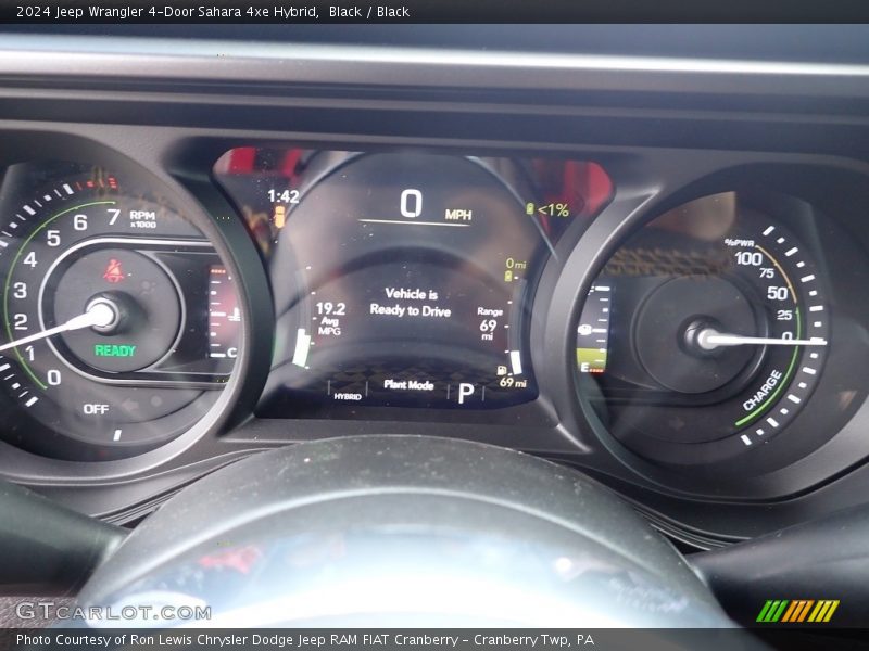 Black / Black 2024 Jeep Wrangler 4-Door Sahara 4xe Hybrid