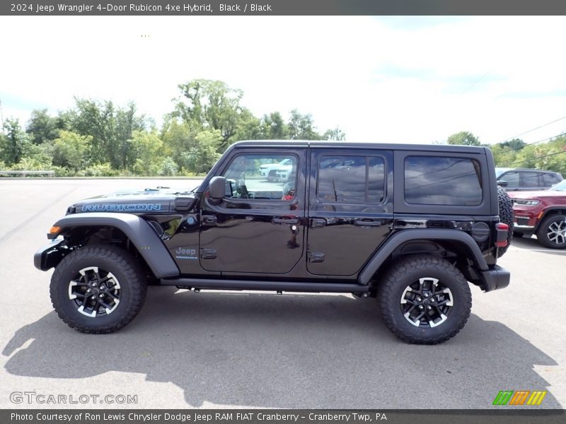 Black / Black 2024 Jeep Wrangler 4-Door Rubicon 4xe Hybrid