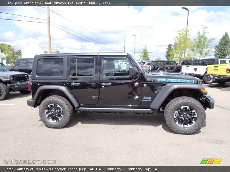 Black / Black 2024 Jeep Wrangler 4-Door Rubicon 4xe Hybrid