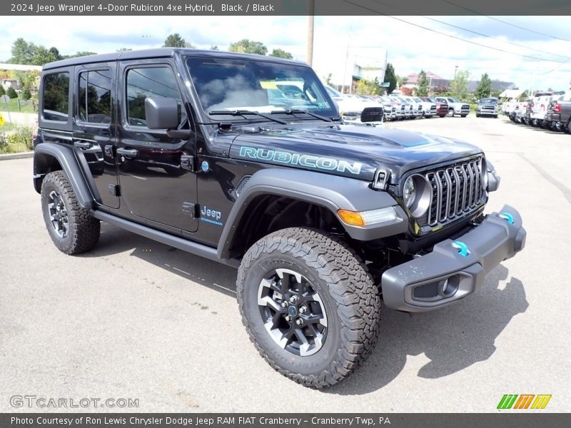 Black / Black 2024 Jeep Wrangler 4-Door Rubicon 4xe Hybrid