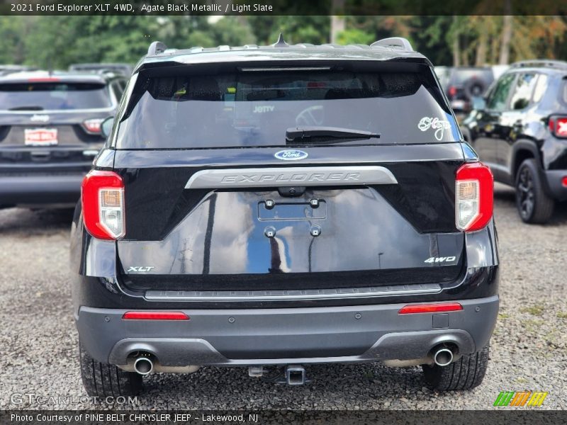 Agate Black Metallic / Light Slate 2021 Ford Explorer XLT 4WD