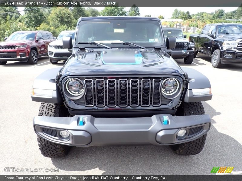 Black / Black 2024 Jeep Wrangler 4-Door Rubicon 4xe Hybrid