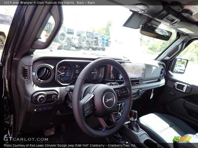 Black / Black 2024 Jeep Wrangler 4-Door Rubicon 4xe Hybrid