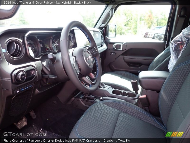 Black / Black 2024 Jeep Wrangler 4-Door Rubicon 4xe Hybrid
