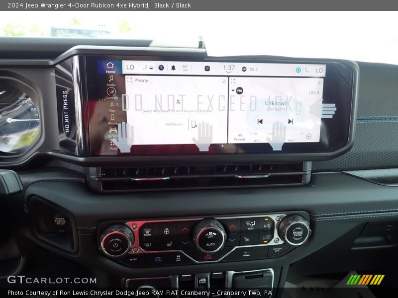 Black / Black 2024 Jeep Wrangler 4-Door Rubicon 4xe Hybrid