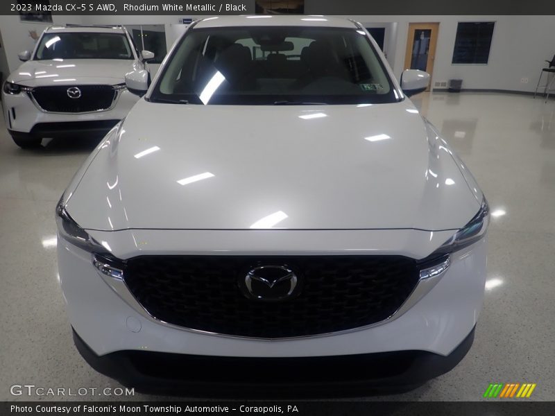 Rhodium White Metallic / Black 2023 Mazda CX-5 S AWD