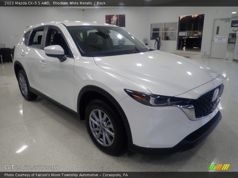 Rhodium White Metallic / Black 2023 Mazda CX-5 S AWD
