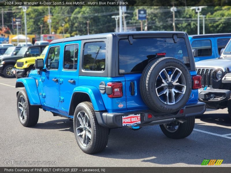Hydro Blue Pearl / Black 2024 Jeep Wrangler 4-Door Sport S 4xe Hybrid