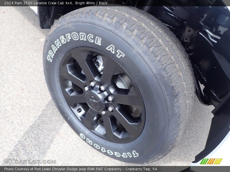 Bright White / Black 2024 Ram 3500 Laramie Crew Cab 4x4