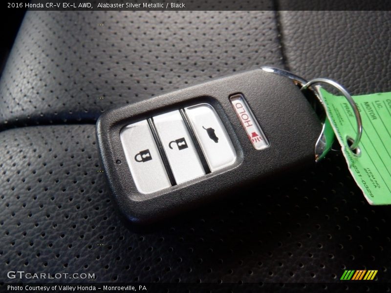 Alabaster Silver Metallic / Black 2016 Honda CR-V EX-L AWD