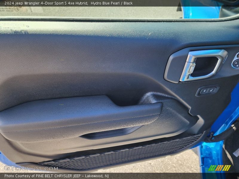 Hydro Blue Pearl / Black 2024 Jeep Wrangler 4-Door Sport S 4xe Hybrid