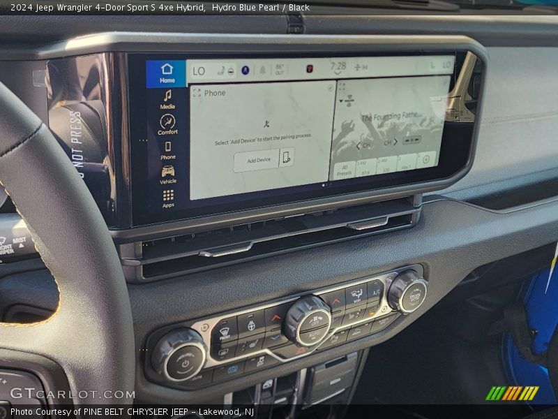 Hydro Blue Pearl / Black 2024 Jeep Wrangler 4-Door Sport S 4xe Hybrid