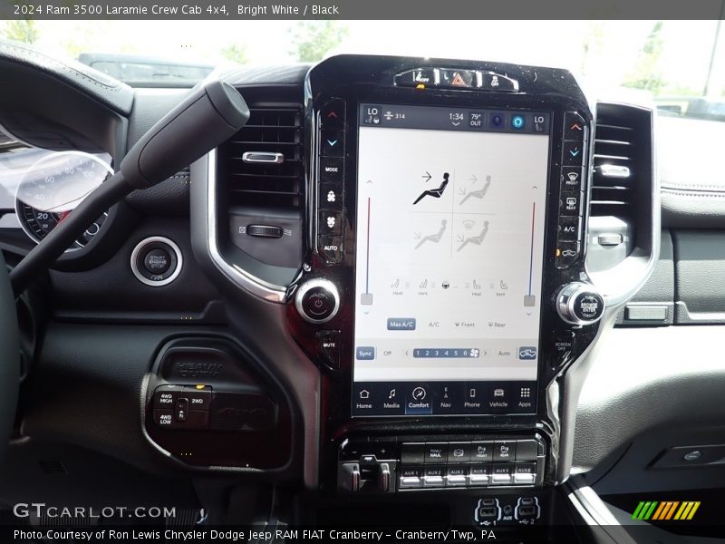 Bright White / Black 2024 Ram 3500 Laramie Crew Cab 4x4