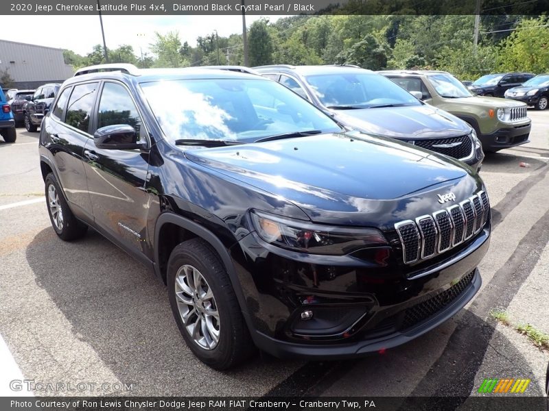 Diamond Black Crystal Pearl / Black 2020 Jeep Cherokee Latitude Plus 4x4