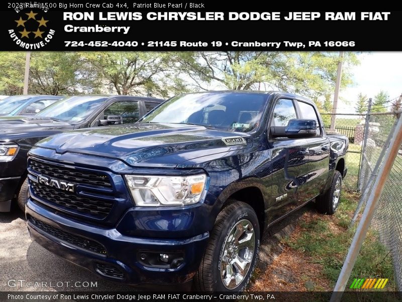 Patriot Blue Pearl / Black 2023 Ram 1500 Big Horn Crew Cab 4x4