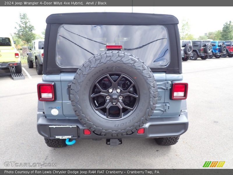 Anvil / Black 2024 Jeep Wrangler 4-Door Willys 4xe Hybrid