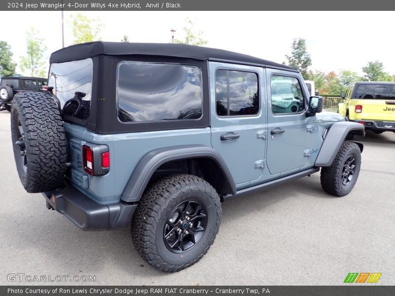 Anvil / Black 2024 Jeep Wrangler 4-Door Willys 4xe Hybrid