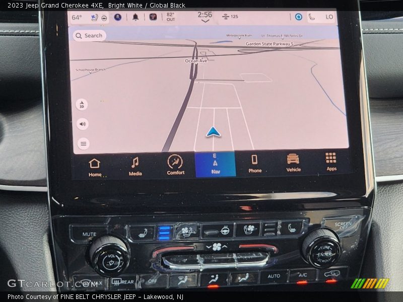 Navigation of 2023 Grand Cherokee 4XE