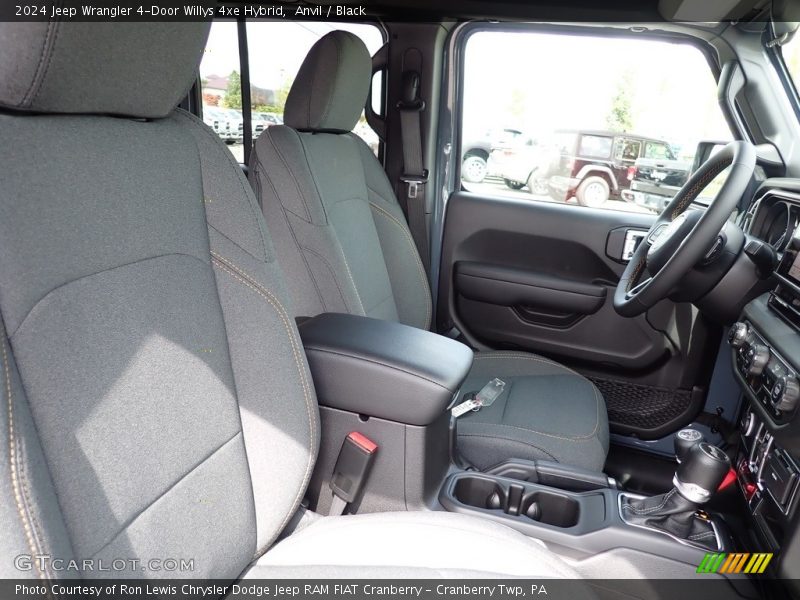 Anvil / Black 2024 Jeep Wrangler 4-Door Willys 4xe Hybrid