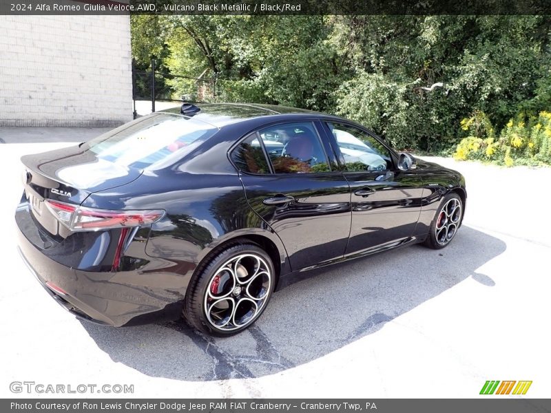 Vulcano Black Metallic / Black/Red 2024 Alfa Romeo Giulia Veloce AWD