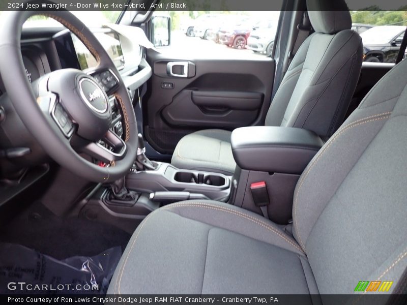 Anvil / Black 2024 Jeep Wrangler 4-Door Willys 4xe Hybrid