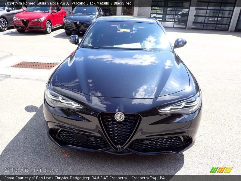 Vulcano Black Metallic / Black/Red 2024 Alfa Romeo Giulia Veloce AWD
