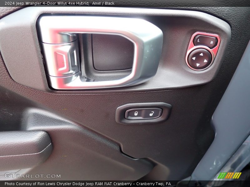 Anvil / Black 2024 Jeep Wrangler 4-Door Willys 4xe Hybrid