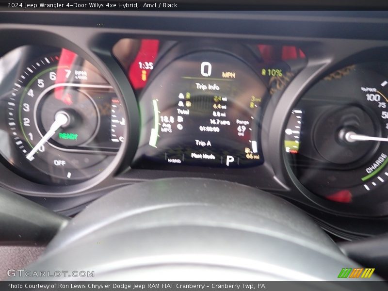 Anvil / Black 2024 Jeep Wrangler 4-Door Willys 4xe Hybrid