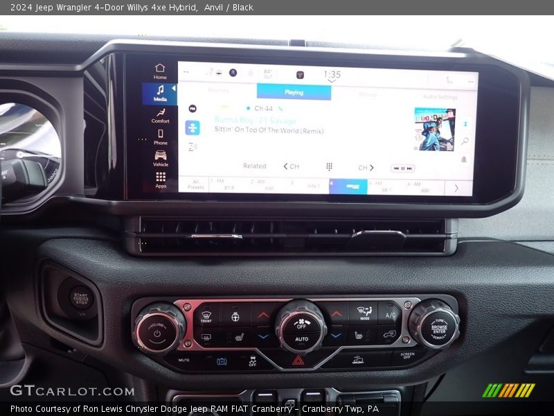 Anvil / Black 2024 Jeep Wrangler 4-Door Willys 4xe Hybrid