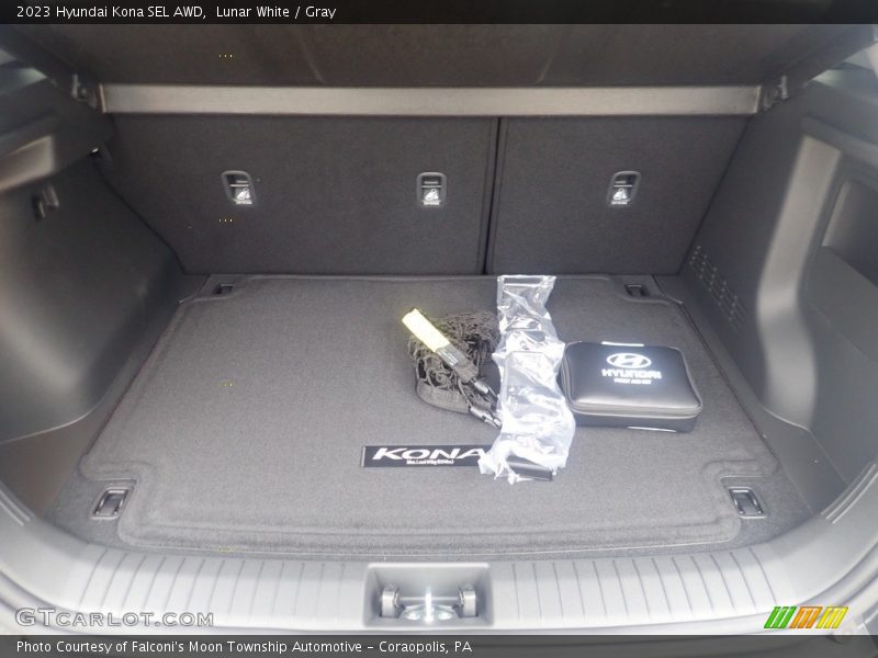 Lunar White / Gray 2023 Hyundai Kona SEL AWD
