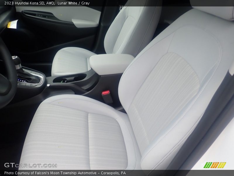 Lunar White / Gray 2023 Hyundai Kona SEL AWD