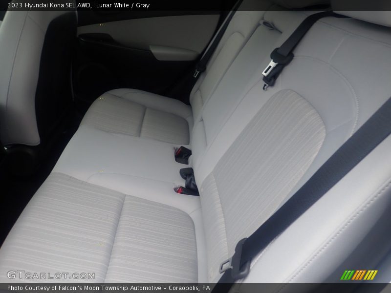 Lunar White / Gray 2023 Hyundai Kona SEL AWD