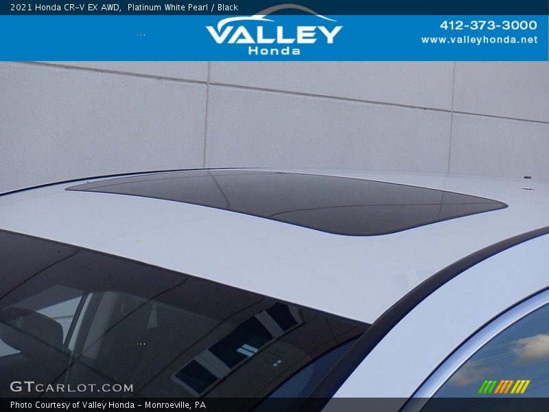 Platinum White Pearl / Black 2021 Honda CR-V EX AWD