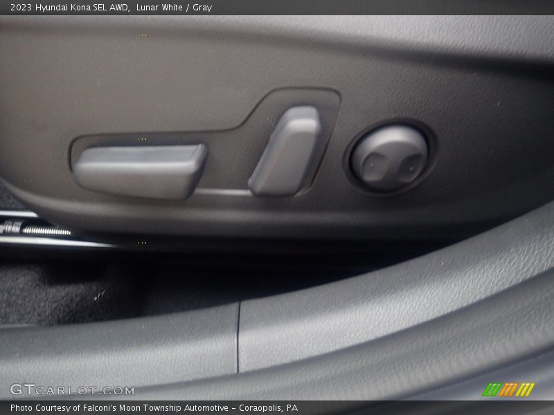 Lunar White / Gray 2023 Hyundai Kona SEL AWD