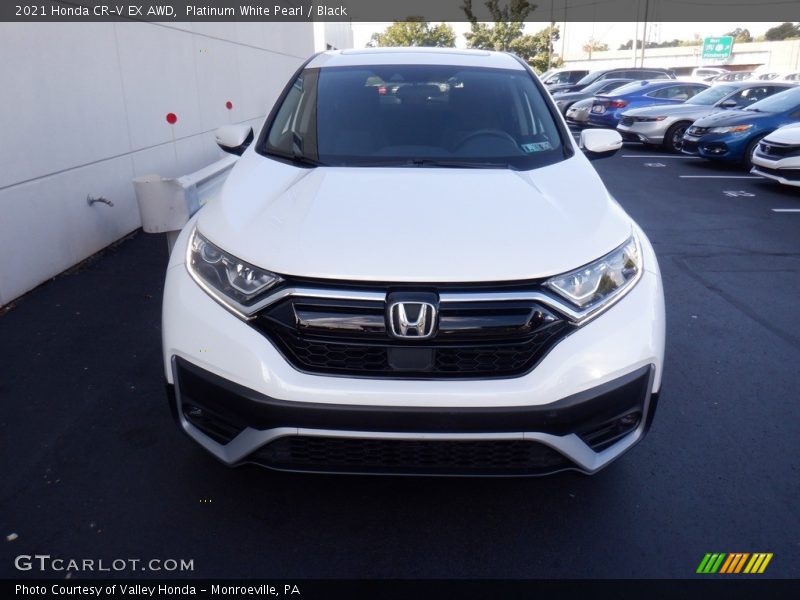 Platinum White Pearl / Black 2021 Honda CR-V EX AWD