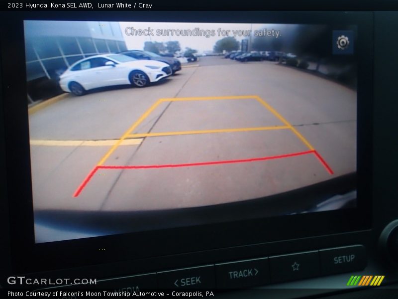 Lunar White / Gray 2023 Hyundai Kona SEL AWD