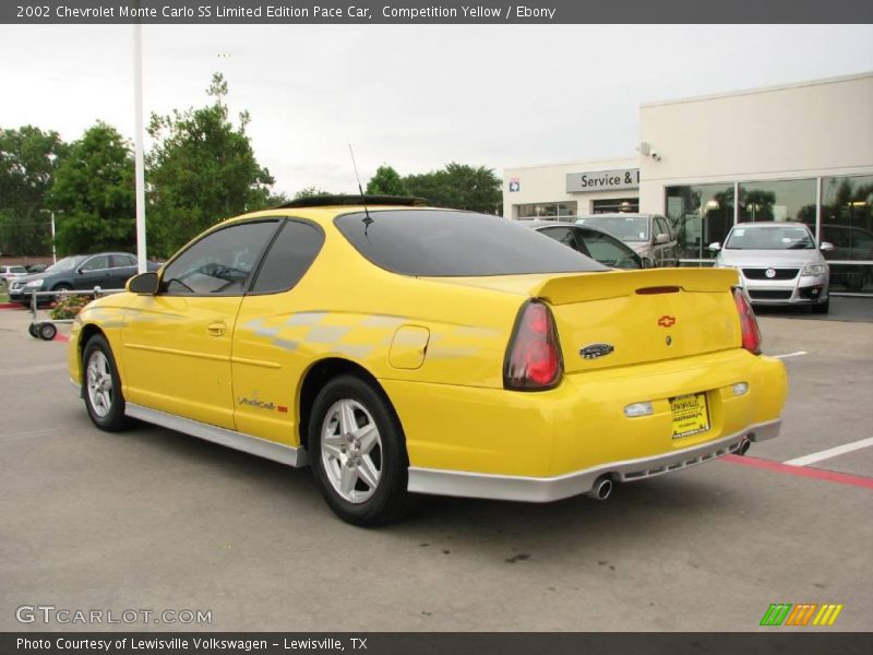 Competition Yellow / Ebony 2002 Chevrolet Monte Carlo SS Limited Edition Pace Car