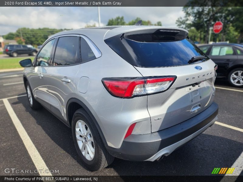 Ingot Silver Metallic / Dark Earth Gray 2020 Ford Escape SE 4WD