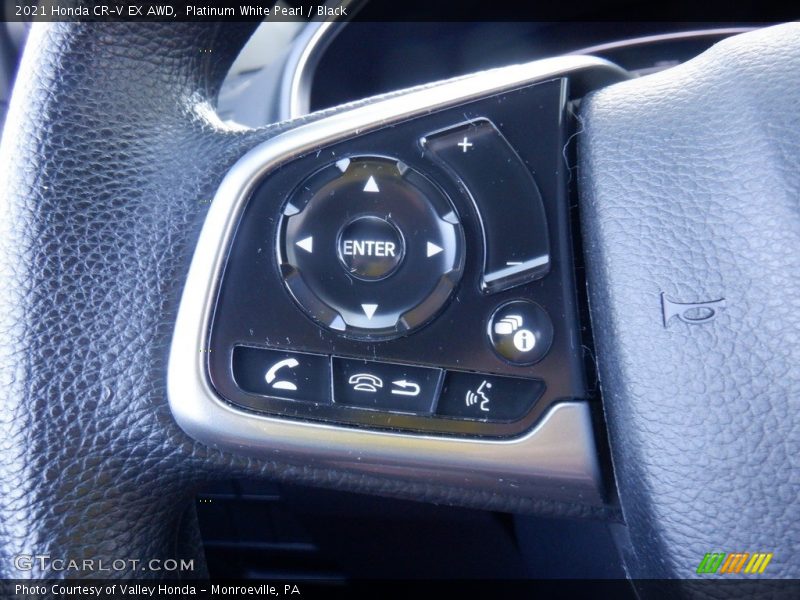 Platinum White Pearl / Black 2021 Honda CR-V EX AWD