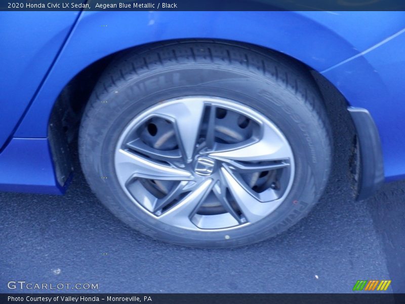Aegean Blue Metallic / Black 2020 Honda Civic LX Sedan
