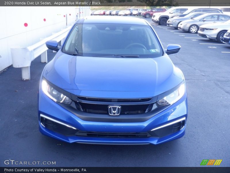 Aegean Blue Metallic / Black 2020 Honda Civic LX Sedan
