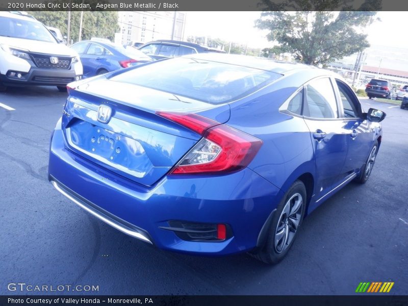 Aegean Blue Metallic / Black 2020 Honda Civic LX Sedan